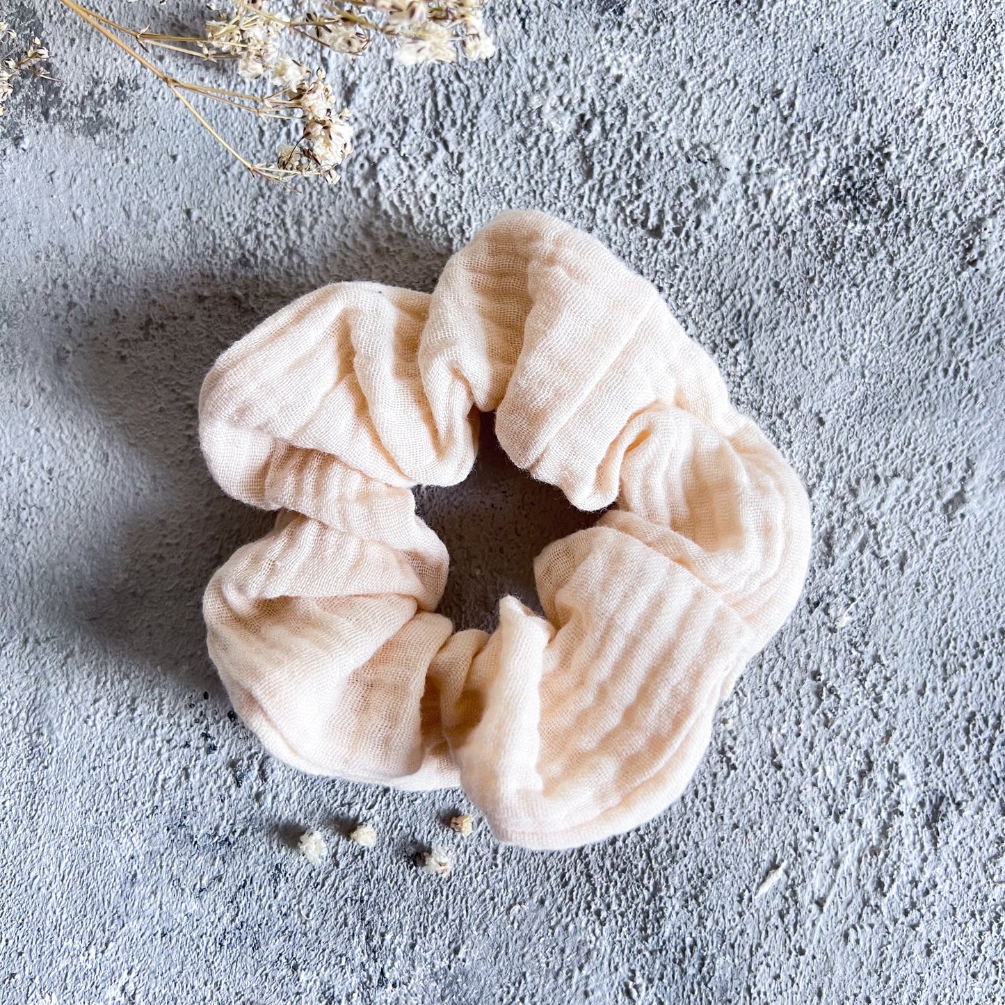 SCRUNCHIE MUSSELIN SOFT VANILLA