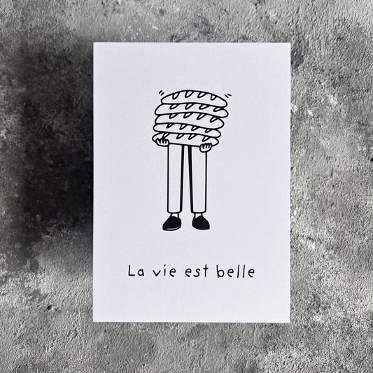 POSTKARTE LA VIE EST BELLE
