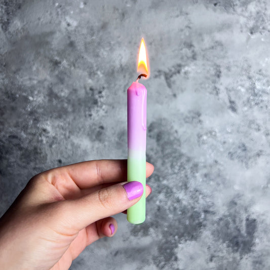 6 DIP DYE B-DAY KERZEN PASTELL x NEON