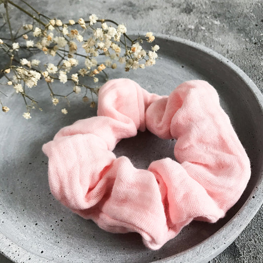 SCRUNCHIE MUSSELIN ROSÉ