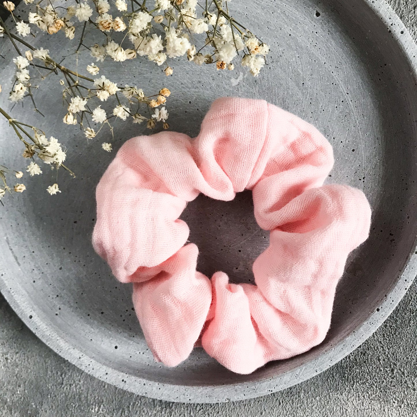 SCRUNCHIE MUSSELIN ROSÉ