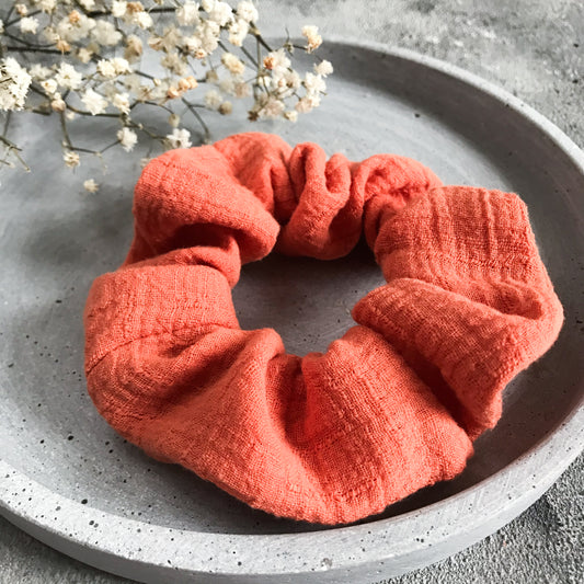 SCRUNCHIE MUSSELIN ORANGE