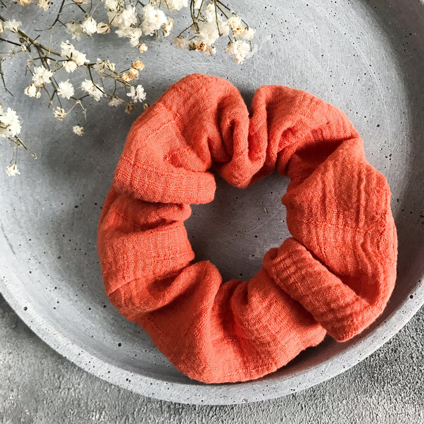 SCRUNCHIE MUSSELIN ORANGE